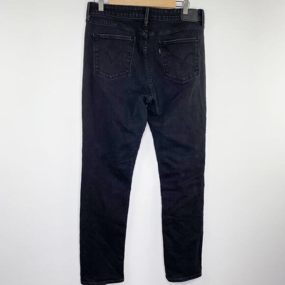Levi's Mid-Rise Black Stretch Denim Sateen Skinny Jeans Women's Size 14 32 x 32 - Picture 10 of 10